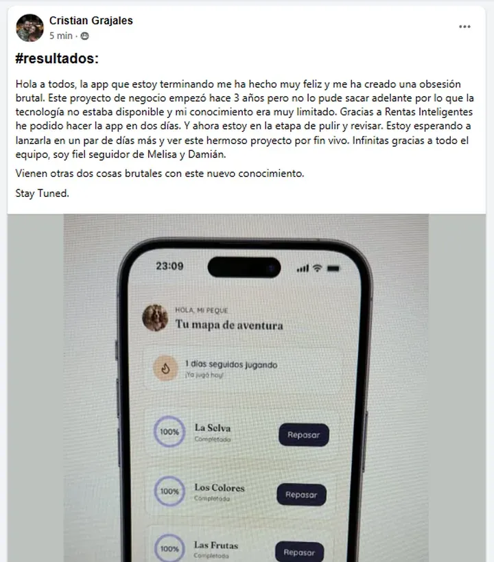 Testimonio Cristian sobre Renta Inteligente